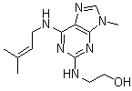 CAS # 158982-16-2, 2-[[9-Methyl-6-[(3-methyl-2-buten-1-yl)amino]-9H-purin-2-yl]amino]ethanol, 2-(2-Hydroxyethylamino)-6-isopentenylamino-9-methylpurine