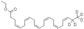 CAS # 159146-01-7, (all-Z)-4,7,10,13,16,19-Docosahexaenoic-21,21,22,22,22-d<sub>5</sub> acid ethyl ester
