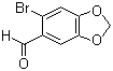 structure of CAS# 15930-53-7, 6-Bromo-3,4-(methylenedioxy)benzaldehyde