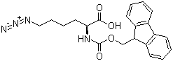 structure of CAS# 159610-89-6, 6-Azido-N-[(9H-fluoren-9-ylmethoxy)carbonyl]-L-norleucine