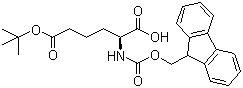 structure of CAS# 159751-47-0, (S)-2-Fmoc-氨基己二酸 6-叔丁酯