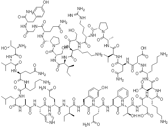 structure of CAS# 159899-65-7, 22-52-Adrenomedullin (human)
