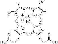 structure of CAS# 16009-13-5, Hemin