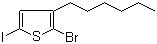 structure of CAS# 160096-76-4, 2-Bromo-3-hexyl-5-iodothiophene