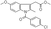Methyl 1-(4-chlorobenzoyl)-5-methoxy-2-methyl-1H-indole-3-acetate molecular structure (CAS 1601-18-9)