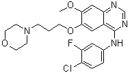 structure of CAS# 1603814-04-5, N-(4-Chloro-3-fluorophenyl)-7-methoxy-6-[3-(4-morpholinyl)propoxy]-4-quinazolinamine
