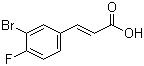 structure of CAS# 160434-49-1, 3-Bromo-4-fluorocinnamic acid