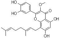 CAS # 1605304-56-0, 2-(3,4-Dihydroxyphenyl)-8-[(2E)-3,7-dimethyl-2,6-octadien-1-yl]-5,7-dihydroxy-3-methoxy-4H-1-benzopyran-4-one