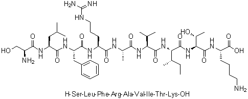 CAS # 160567-30-6, L-Seryl-L-leucyl-L-phenylalanyl-L-arginyl-L-alanyl-L-valyl-L-isoleucyl-L-threonyl-L-lysine