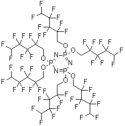 六(1,1,5-氢全氟戊氧基)环三磷腈分子结构 (CAS 16059-16-8)