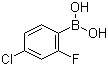 structure of CAS# 160591-91-3, 4-Chloro-2-fluorophenylboronic acid