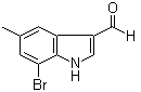 structure of CAS# 16077-60-4, 7-Bromo-5-methyl-1H-indole-3-carboxaldehyde