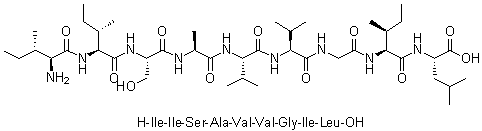 CAS # 160790-21-6, L-Isoleucyl-L-isoleucyl-L-seryl-L-alanyl-L-valyl-L-valylglycyl-L-isoleucyl-L-leucine