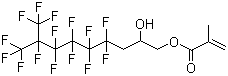 structure of CAS# 16083-81-1, 3-(全氟-5-甲基己基)-2-羟基丙基甲基丙烯酸酯