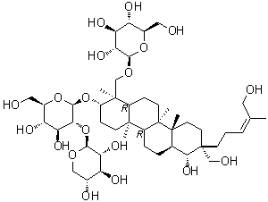 structure of CAS# 160896-46-8, 凤仙萜四醇苷 G