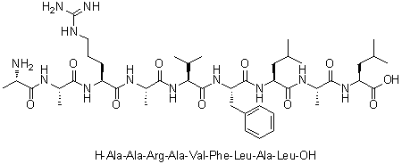 CAS 登录号：160983-12-0, L-丙氨酰-L-丙氨酰-L-精氨酰-L-丙氨酰-L-缬氨酰-L-苯丙氨酰-L-亮氨酰-L-丙氨酰-L-亮氨酸
