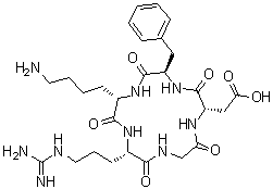 structure of CAS# 161552-03-0, Cyclic RGDFK peptide
