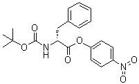 structure of CAS# 16159-70-9, N-[(1,1-Dimethylethoxy)carbonyl]-D-phenylalanine 4-nitrophenyl ester
