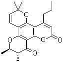 CAS # 161753-49-7, 12-Oxocalanolide A, trans-10,11-Dihydro-6,6,10,11-tetramethyl-4-propyl-2H,6H,12H-benzo[1,2-b:3,4-b':5,6-b'']tripyran-2,12-dione