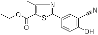 structure of CAS# 161798-02-3, Ethyl 2-(3-cyano-4-hydroxyphenyl)-4-methyl-1,3-thiazole-5-carboxylate
