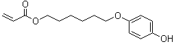 structure of CAS# 161841-12-9, 6-(4-Hydroxyphenoxy)hexyl acrylate