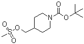 structure of CAS# 161975-39-9, tert-Butyl 4-methylsulfonyloxymethyl-1-piperidinecarboxylate