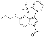 structure of CAS# 1619994-68-1, 1-[1-[2-(甲基磺酰基)苯基]-7-丙氧基-3-吲哚嗪基]乙酮
