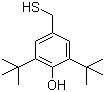 CAS # 1620-48-0, 2,6-Bis(tert-butyl)-4-(mercaptomethyl)phenol, 2,6-Di-tert-butyl-alpha-mercapto-p-cresol, 2,6-Bis(1,1-dimethylethyl)-4-(mercaptomethyl)phenol