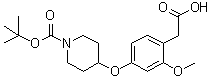 CAS 登录号：162045-86-5, 4-[4-(羧甲基)-3-甲氧基苯氧基]-1-哌啶羧酸叔丁酯