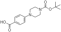 4-[4-(tert-Butoxycarbonyl)piperazino]benzoic acid molecular structure (CAS 162046-66-4)