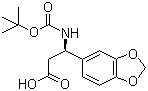 structure of CAS# 162240-68-8, (R)-beta-叔丁氧羰基氨基-1,3-苯并二恶茂-5-丙酸