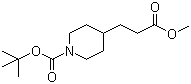 N-Boc-4-哌啶基丙酸甲酯分子结构 (CAS 162504-75-8)