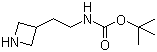 structure of CAS# 162696-31-3, N-[2-(3-Azetidinyl)ethyl]carbamic acid tert-butyl ester