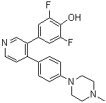 structure of CAS# 1627710-50-2, 2,6-Difluoro-4-[4-[4-(4-methyl-1-piperazinyl)phenyl]-3-pyridinyl]phenol