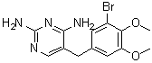 CAS # 16285-82-8, 5-[(3-Bromo-4,5-dimethoxyphenyl)methyl]-2,4-pyrimidinediamine, 2,4-Diamino-5-(3,4-dimethoxy-5-bromobenzyl)pyrimidine, 2,4-Diamino-5-(3-bromo-4,5-dimethoxybenzyl)pyrimidine, 5-(3-Bromo-4,5-dimethoxybenzyl)pyrimidine-2,4-diamine, 5-(3'-Bromo-4',5'-dimethoxybenzyl)-2,4-diaminopyrimidine