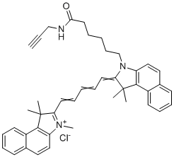 structure of CAS# 1628790-37-3, Cy5.5 alkyne