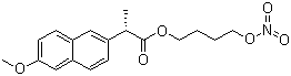 CAS 登录号：163133-43-5, 萘普西诺, (S)-2-(6-甲氧基-2-萘基)丙酸 4-硝基氧丁基酯