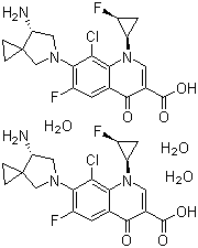 structure of CAS# 163253-35-8, Sitafloxacin hydrate (2:3)