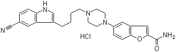 盐酸维拉唑酮分子结构 (CAS 163521-08-2)