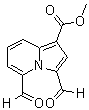 structure of CAS# 163556-04-5, 3,5-Diformyl-1-indolizinecarboxylic acid methyl ester