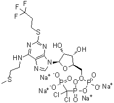 Cangrelor tetrasodium molecular structure (CAS 163706-36-3)