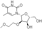 structure of CAS# 163759-49-7, 2'-O-(2-Methoxyethyl)-5-methyluridine