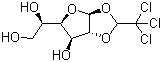 structure of CAS# 16376-36-6, 1,2-O-[(1S)-2,2,2-Trichloroethylidene]-alpha-D-glucofuranose
