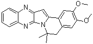 structure of CAS# 163769-88-8, 5,6-Dihydro-2,3-dimethoxy-6,6-dimethylbenz[7,8]indolizino[2,3-b]quinoxaline