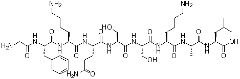 CAS 登录号：164031-32-7, 甘氨酰-L-苯丙氨酰-L-赖氨酰-L-谷氨酰胺酰-L-丝氨酰-L-丝氨酰-L-赖氨酰-L-丙氨酰-L-亮氨酸