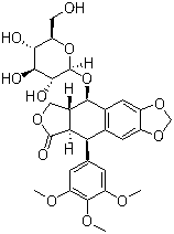 鬼臼毒素-4-O-葡萄糖苷分子结构 (CAS 16481-54-2)