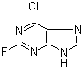 structure of CAS# 1651-29-2, 6-Chloro-2-fluoropurine