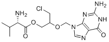 CAS # 1654737-32-2, Valganciclovir Hydrochloride - Impurity R, (2RS)-2-[(2-Amino-6-oxo-1,6-dihydro-9H-purin-9-yl)methoxy]-3-chloropropyl L-Valinate