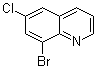 structure of CAS# 16567-11-6, 8-溴-6-氯喹啉