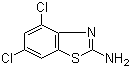 structure of CAS# 16582-59-5, 2-Amino-4,6-dichlorobenzothiazole
